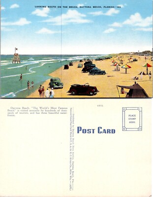 Daytona Beach Looking South Florida FL Postcard