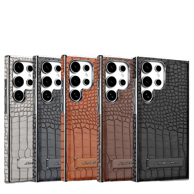 For Samsung Galaxy S25 Ultra S24 + S23 Luxury Mag Safe Leather Stand Phone Case