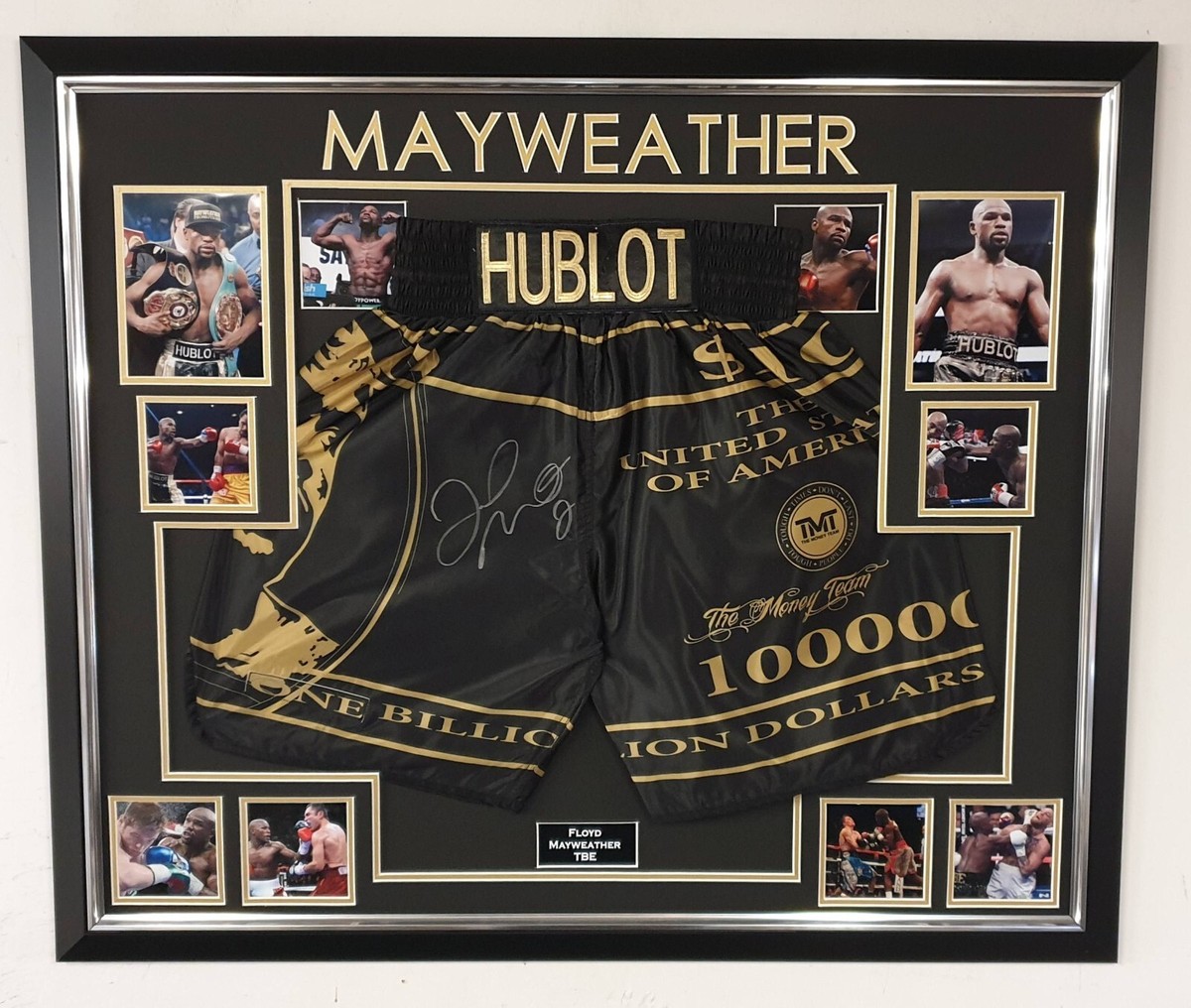 Floyd Mayweather signed deluxe boxing glove in frame inc C.O.A - The