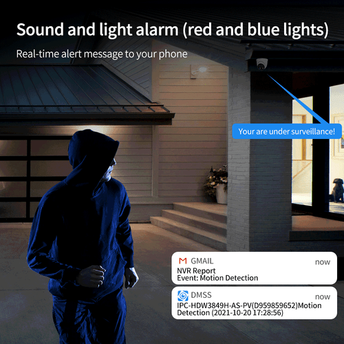 Cámara IP DH 4K 8MP POE Color 2 vías audio IPC-HDW3849H-AS-PV-S5 doble luz EE. UU. - Imagen 11 de 24