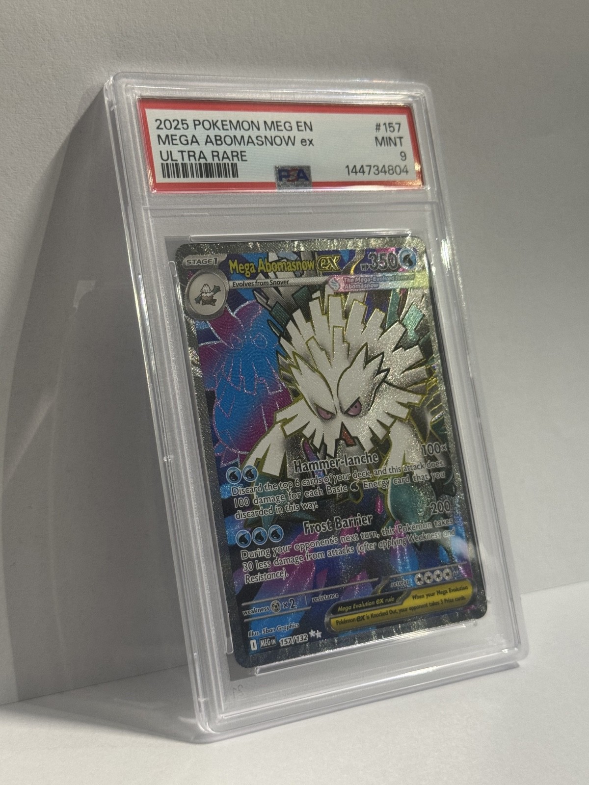 PSA 9 Mega Abomasnow ex 157/132 Ultra Rare UR Me01: Mega Evolution Pokemon 2025