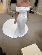 WONA White Verona Wedding Dress UK 6 Ivory Off Shoulder 