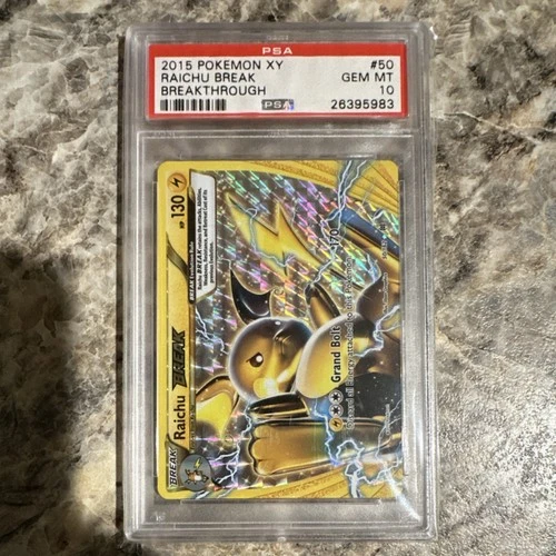 Pokémon Raichu BREAK 50/162 Breakthrough Rare Holo PSA 10 2015