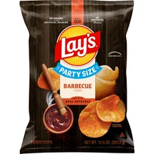 Lay's Barbecue Flavored Potato Chips, Party Size, 12.5 oz Bag