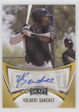 2021 Leaf Draft Base Auto Gold Yolbert Sanchez #BA-YS1 Auto 0w8