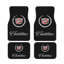 4 Piece Cadillac Car Front Rear Floor Mat Set Non-slip Carpet Mats