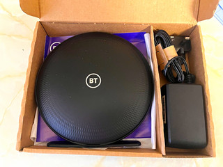 BT Wi Fi Disc Extender Black Dual Band MU MIMO Beamforming Wi Fi Ethernet