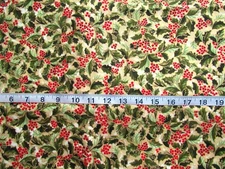 1 yd 100% Cotton Fabric "Holiday Flourish" by Peggy Toole for Robert Kaufman