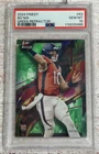2024 Topps Finest Football Bo Nix Green Common Refractor RC /75 PSA 10