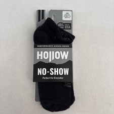 Hollow Performance Alpaca No Show Socks Unisex Size Men's Medium NWT Black