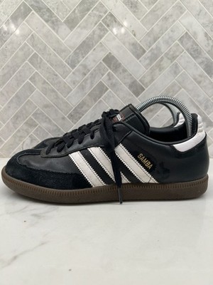 Adidas Samba Classic OG Sneakers Mens Size 8 Black White Leather Suede Lace Up