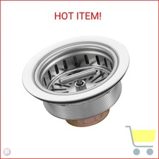 KONE 3-1/2 Inch Kitchen Sink Drain Strainer Assembly Made by All Stainless Steel