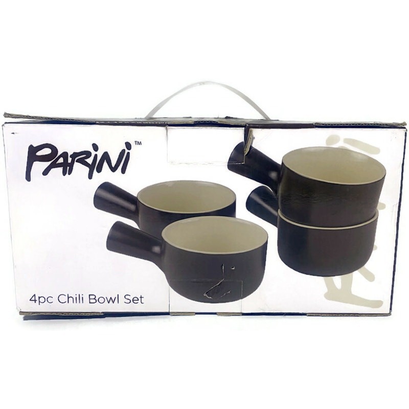 Parini Chili Bowl Lot of 4 Brown 10 Ounces in Original Box