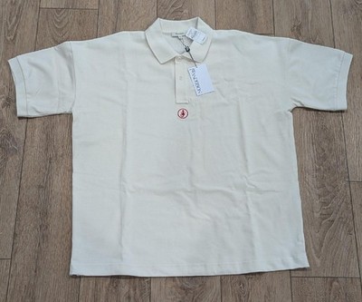$275 Mens JW Anderson Anchor Logo Polo Shirt Off-White Large