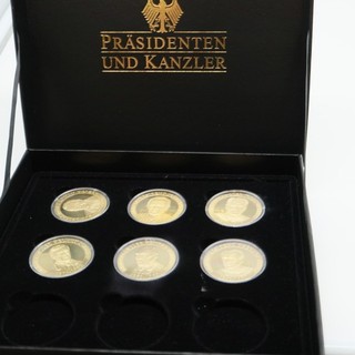 6x Medaillen Präsidenten und Kanzler NiCu im Etui