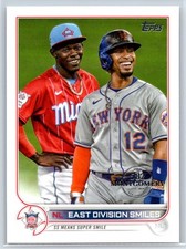 2022 Topps NL East Division Smiles Lindor 582 Montgomery Club Parallel #98