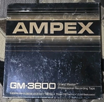 Ampex GM-3600 Grand Master 7 1/2'' 190mm/s Pro Recording Tape 3600 Ft. Open Box