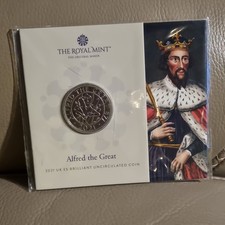 Royal Mint 2021 UK £5 Five Pounds Alfred the Great Brilliant Uncirculated Coin