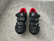 Peloton Fahrradschuhe rot und schwarz UK Gr&ouml;&szlig;e 5 EU 38 mit Stollen