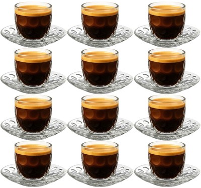 Espresso Tassen 12er Set Espressotassen mit Untertasse Espresso Mokka Gläser