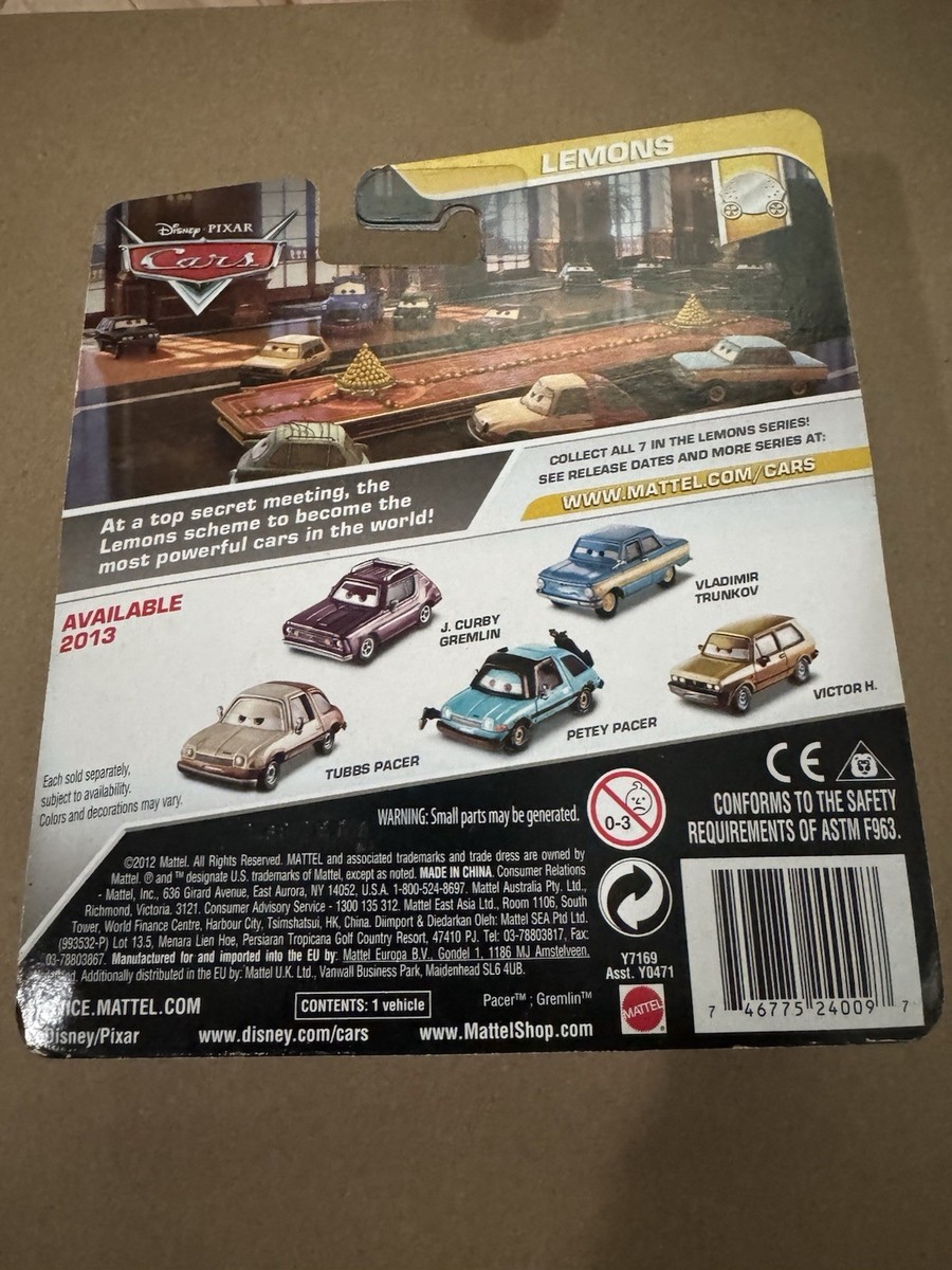 Buy 2013 Mattel Disney Pixar Cars J. CURBY GREMLIN Lemons Car 1:55