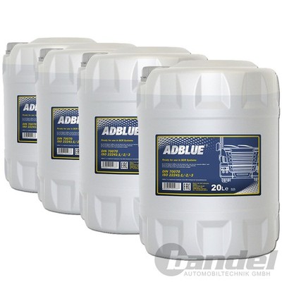 80L (4x20L) AdBlue  von MANNOL HARNSTOFFLÖSUNG für SCR-DIESEL KFZ PKW AUTO LKW