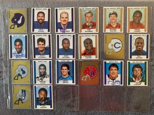 1988 Panini Football Stickers - Lot of 15 NFL Stars - Hand signed Autographs HOF