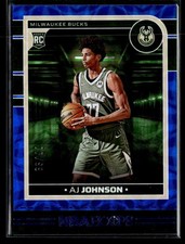 2024-25 Panini NBA Hoops Premium Blue #253 AJ Johnson /99 Rookie RC