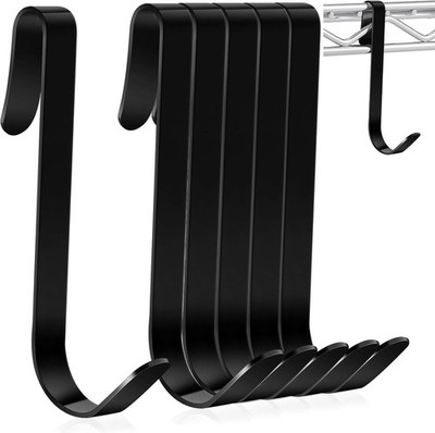6 Pcs J Hook for Wire Shelving 3.6 Inch Large Heavy Duty Metal Shelf Hooks for W