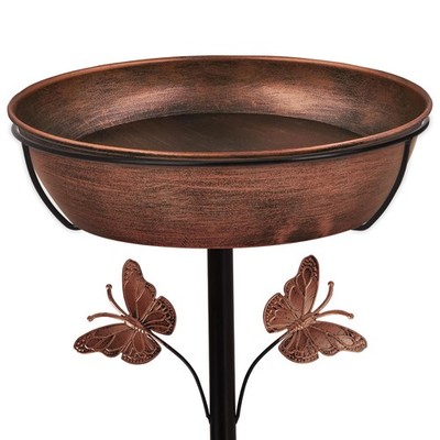 Metal Bird Bath Feeder for outside â   3.14â  â   Deep Birdbaths Bowl with St...