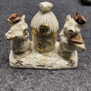 Marutomoware Japan 3 Little Pigs Salt And Pepper Vintage (MT021026 10)