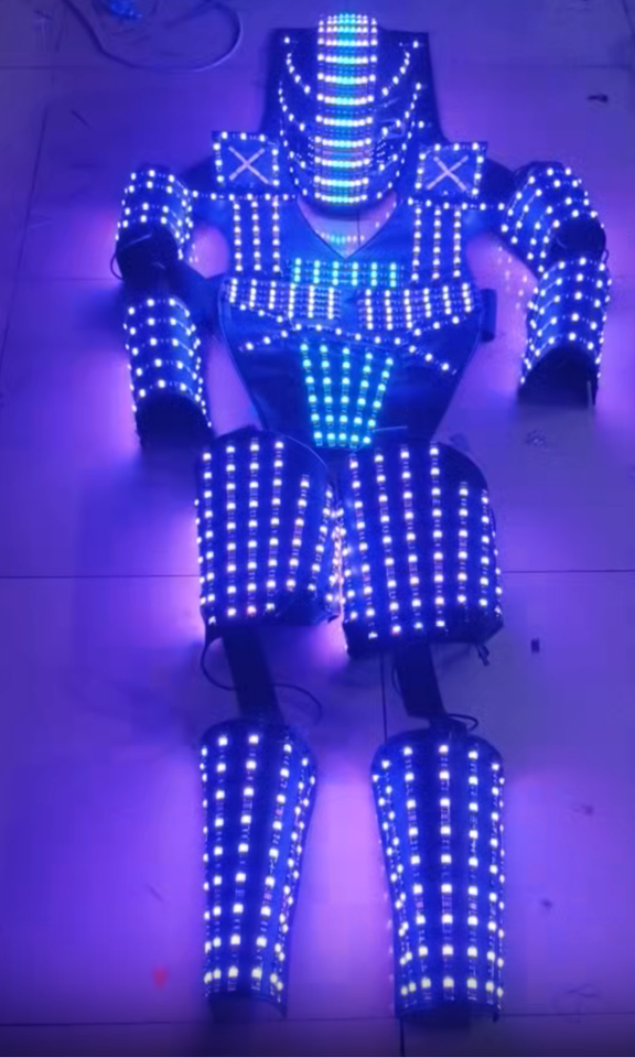 LED Robot Cosplay Glowing Costume Outfits Party Show Night Lights ...