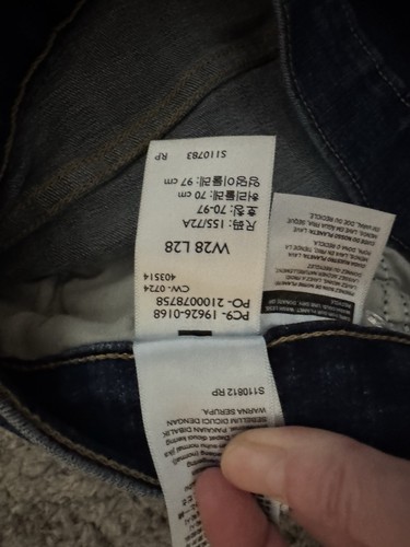 Jeans donna Levi’s 311 modellante skinny taglia 28 W e 28 L bottoni blu - Foto 6 di 6
