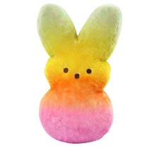 PEEPS Rainbow Shaggy Bunny Plush 15” - Perfect Easter Collectible Gift -  NEW