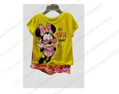 Girls Toddler Minnie Mouse Fun 2 Pc Shorts Set New with Tags Select Your Size