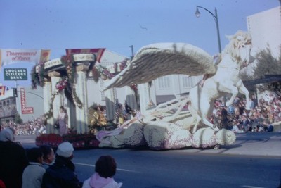 Rose Parade Winged Horse Float 1968 Original 35mm Film Slide