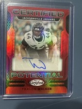 2023 Panini Certified -Potential Signatures Travon Walker Mirror Red /99 (AU)
