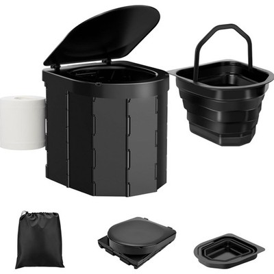 Campingtoilette Klapp-Toilette tragbar mit Deckel, bis 200kg, Zubehör