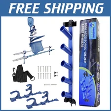 Pool Accessories Holder & Fence Hooks Organizer
