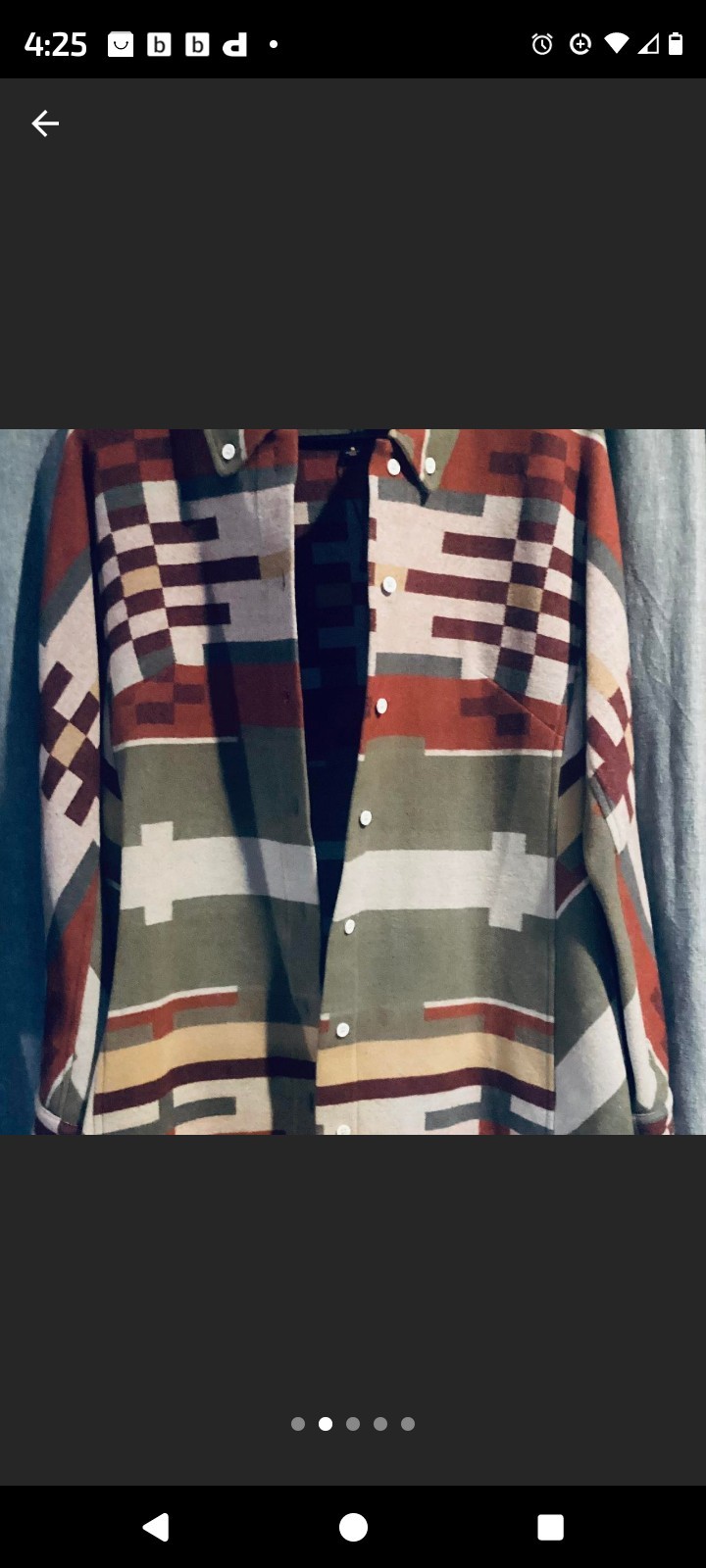 Pendleton Navajo Wool Jacket Size Small Excellent… - image 2