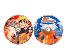 2 Discs- TOMY Naruto Clash of Ninja Revolution Wii 1 & 3 TESTED (Has Scratches)