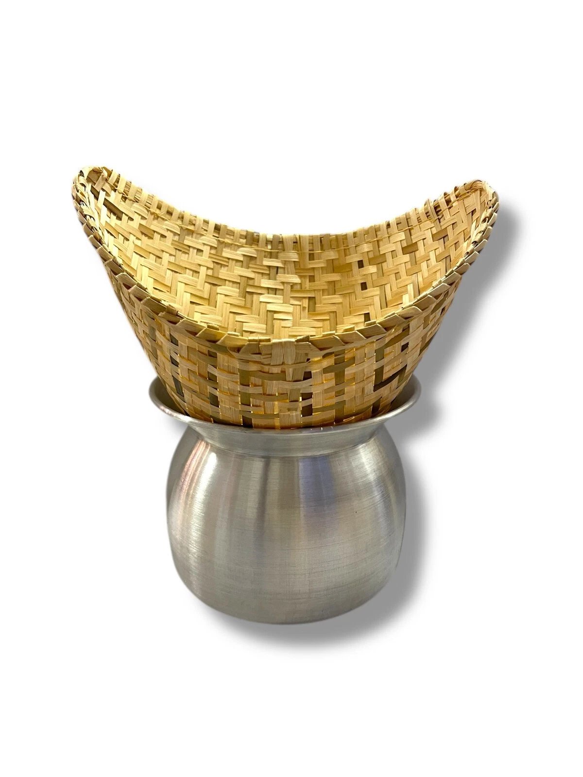 Thai Sticky Rice Steamer Pot and Basket Cook Kitchen Cookware Tool 24 cm