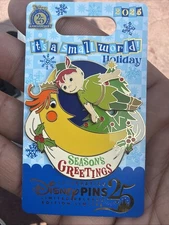 Disney it’s a small world holiday Peter Pan season’s greeting pin