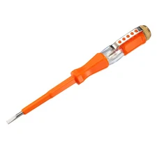 Voltage Test Screwdriver 100-500V Slot Neon Tube Tester Electroprobe Orange