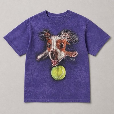 Mountain Men T-Shirt Mens XL Seth Casteel Underwater Dogs Purple Funny Artsy Dad