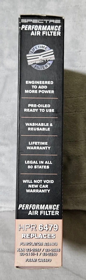 Spectre Performance Air Filter HPR6479 Washable Reuseable - Image 3 of 3