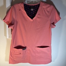 Koi Basics Scrub Top Pink Size Small