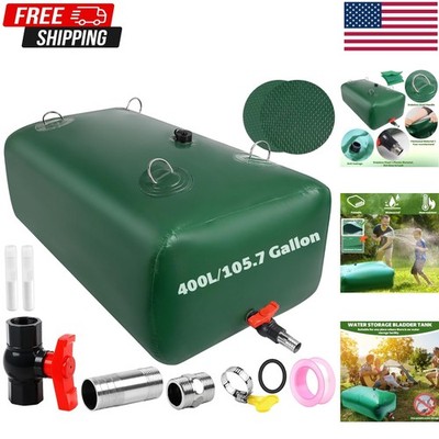 400 L/105.7 Gallon Water Storage Bladder, Foldable Portable Water Bladder Tank,