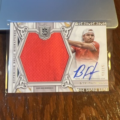 Bjorn Fratangelo 2024 Topps Royalty Event Used Patch SUPERIOR Relic Auto /75 ATP