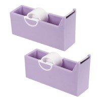 FüR 2Er Pack Klebebandhalter Schreibtisch, Desktop Cutter Halter Lila